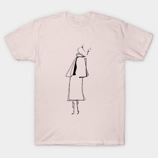 Lady Line Art T-Shirt